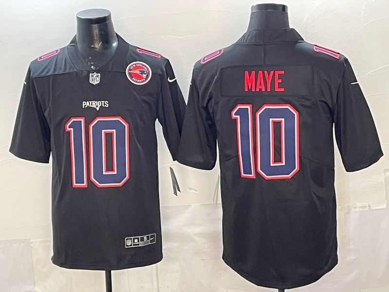 Men 2026 New England Patriots #10 Maye black Nike Limited NFL Jersey style 0024